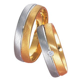 Linden Trauringe / Eheringe Affoltern am Albis mit Bicolor-Design – 015/016